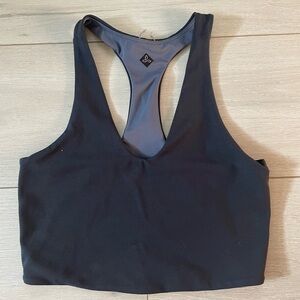 Prana Luxara Reversible Charcoal and Black Racerback Sports Bra